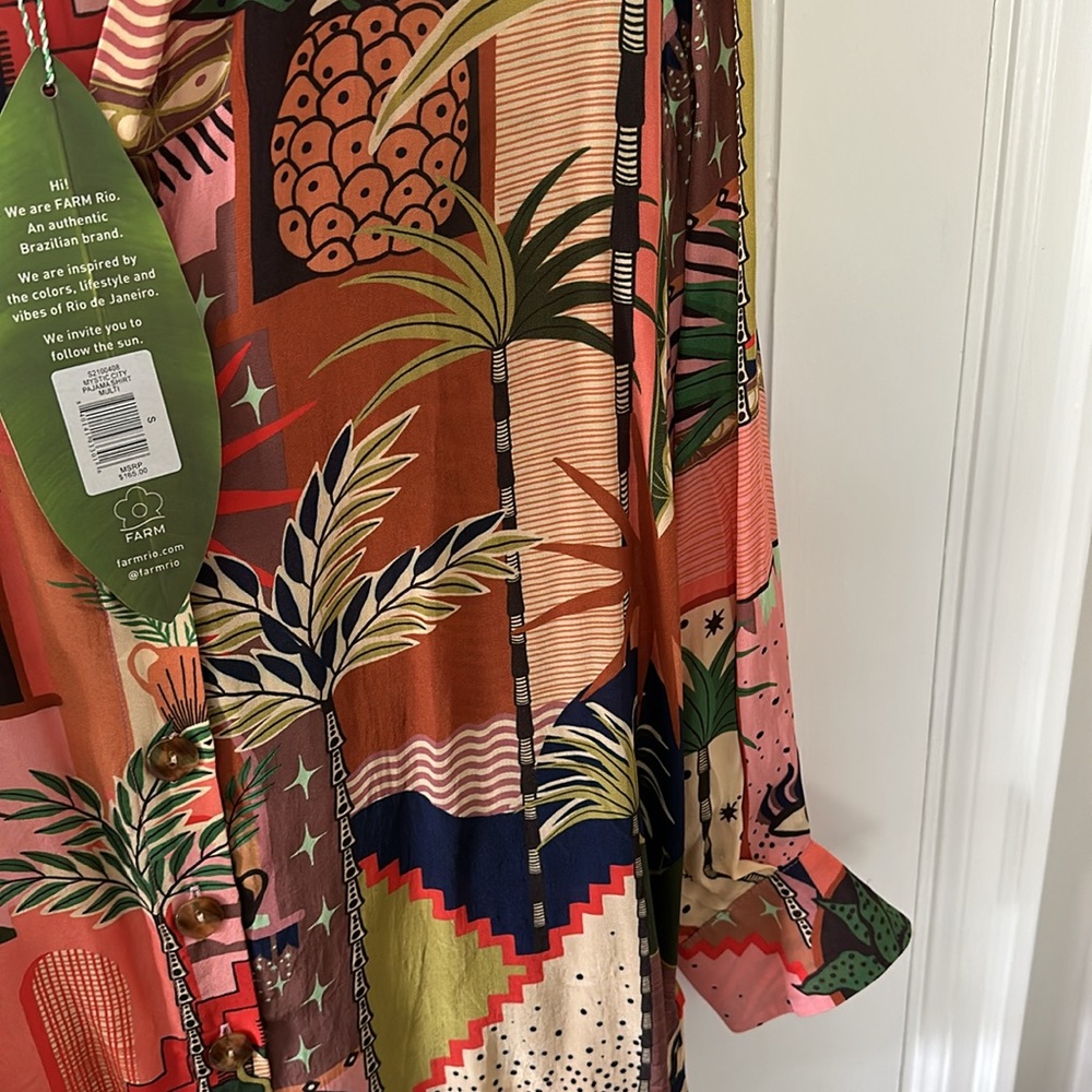 Farm rio mystic city “pajama” shirt small nwt - Picture 5 of 6